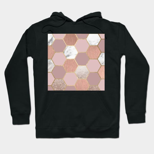 Indulgent desires rose gold marble Hoodie by marbleco